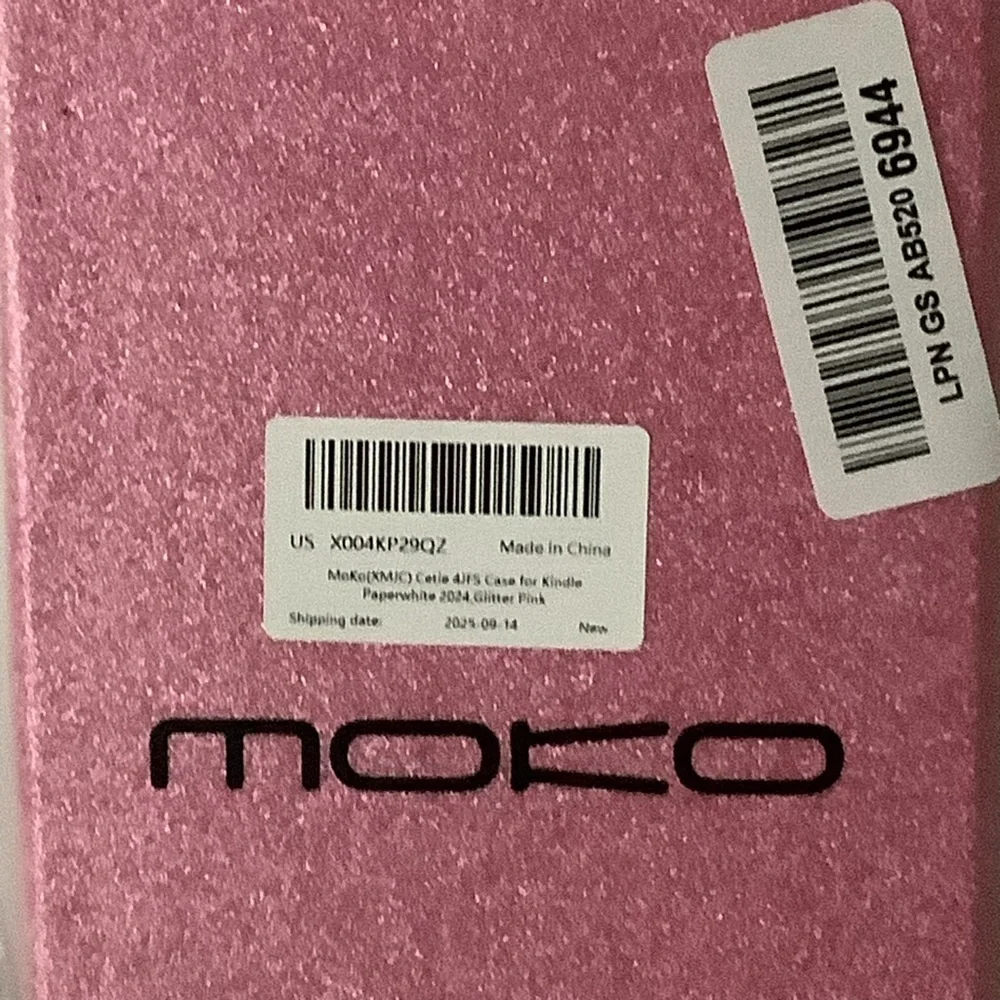 MoKo Glitter Pink Kindle Paperwhite 2024 Tablet Case NEW